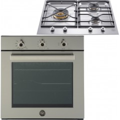 Bertazzoni F60 5 PRO G K X + PM60 3 0 X Φούρνος άνω Πάγκου 76lt με Εστίες Αερίου Π59.5εκ.